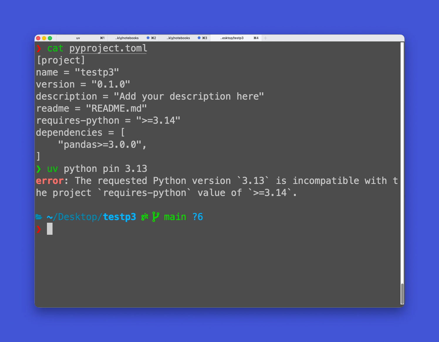 uv python pin: Changing the Python version in .python-version