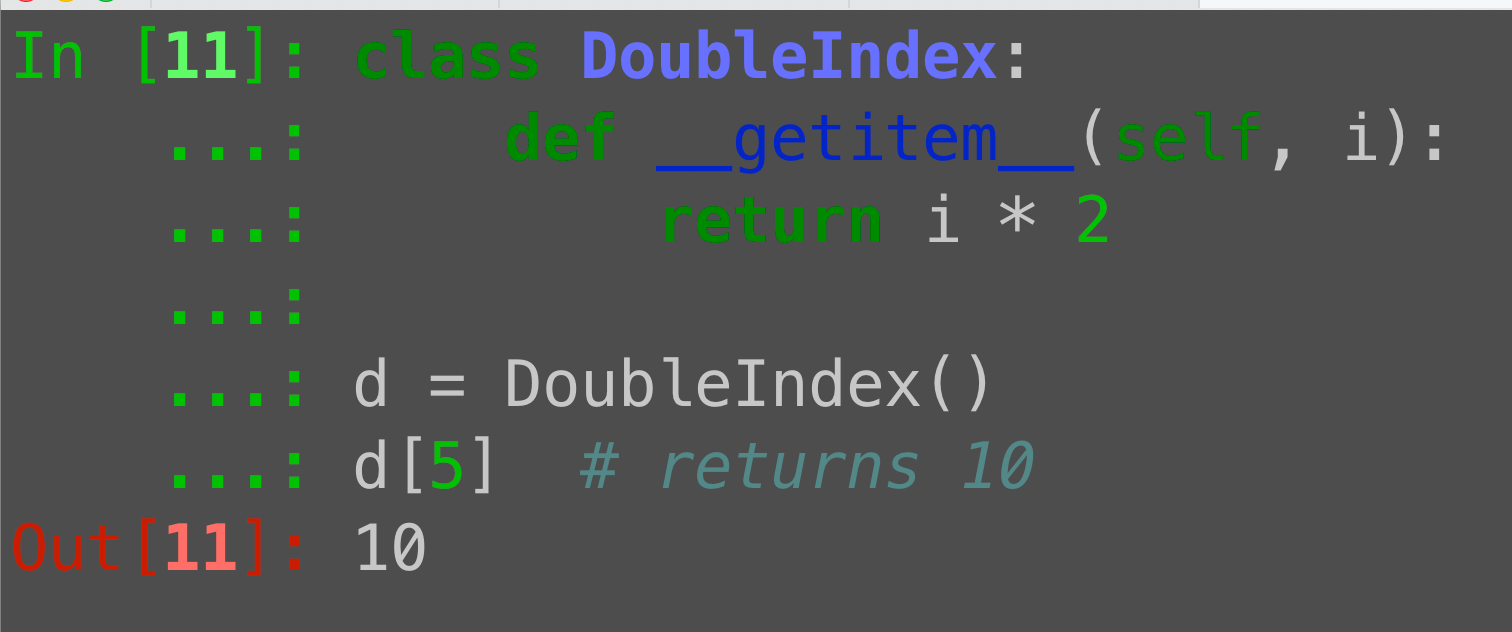 Python `__getitem__`: Custom logic behind square brackets
