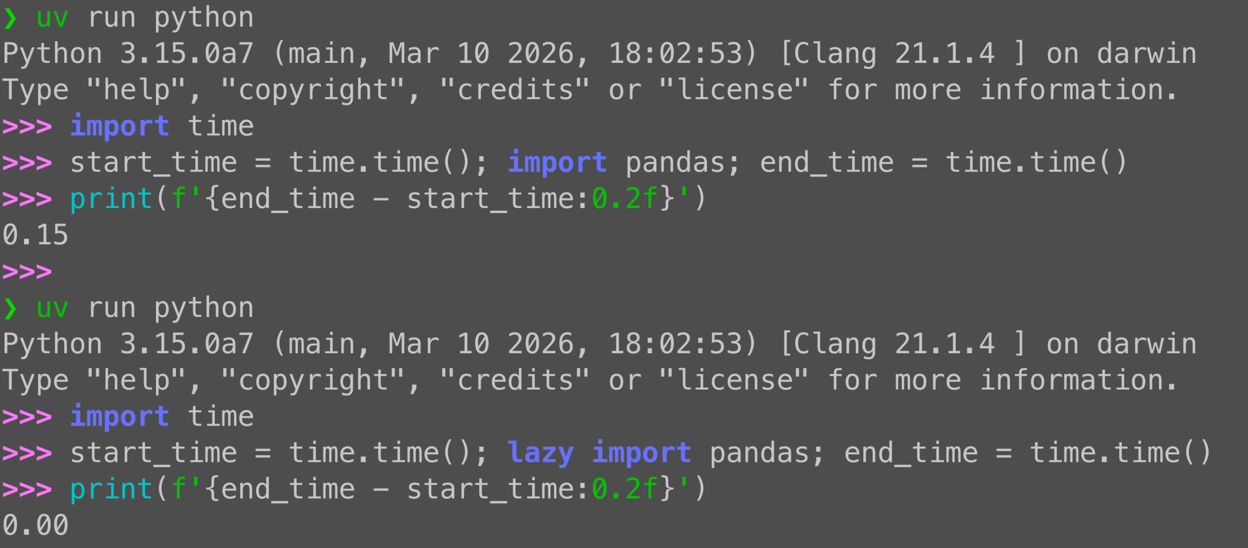 Python 3.15 lazy imports: Deferring module load until first use