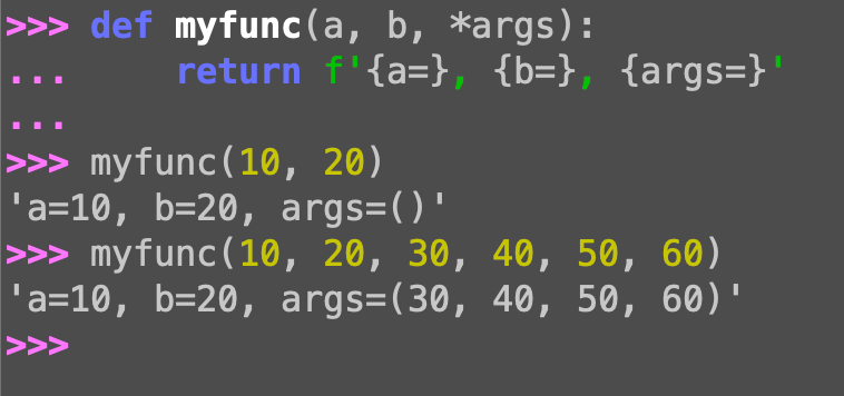 Python *args: Accepting any number of positional arguments