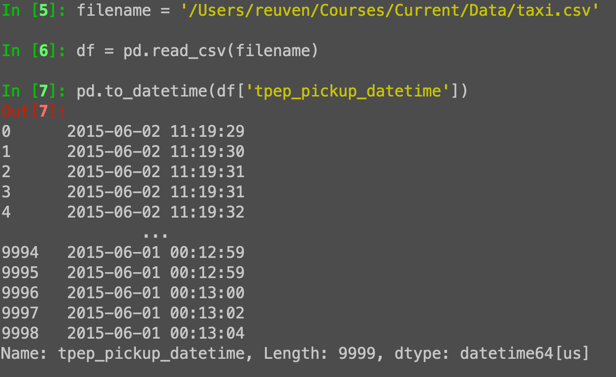 pd.to_datetime: Converting a pandas string column to datetimes