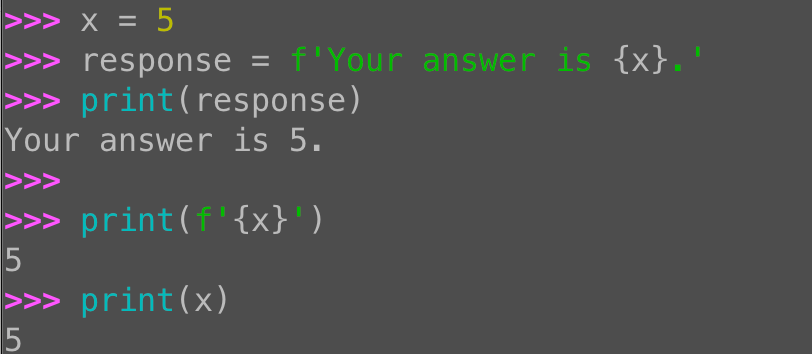 Python f-strings are just strings: Use them anywhere