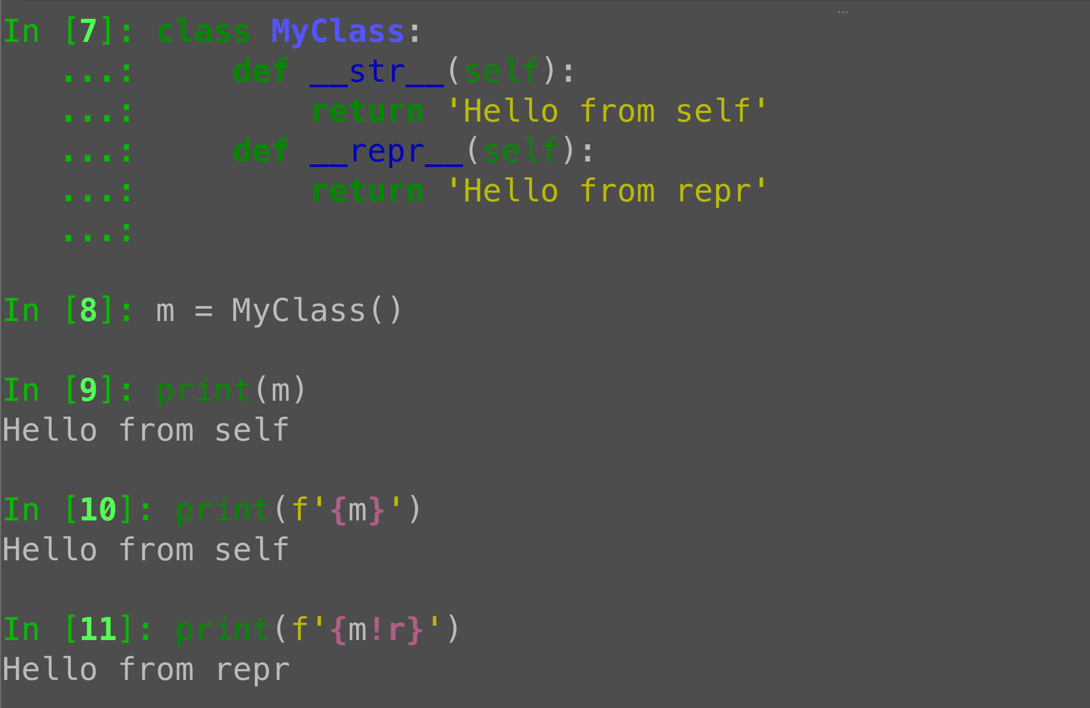 f-string conversion flags: Using !r to get repr instead of str