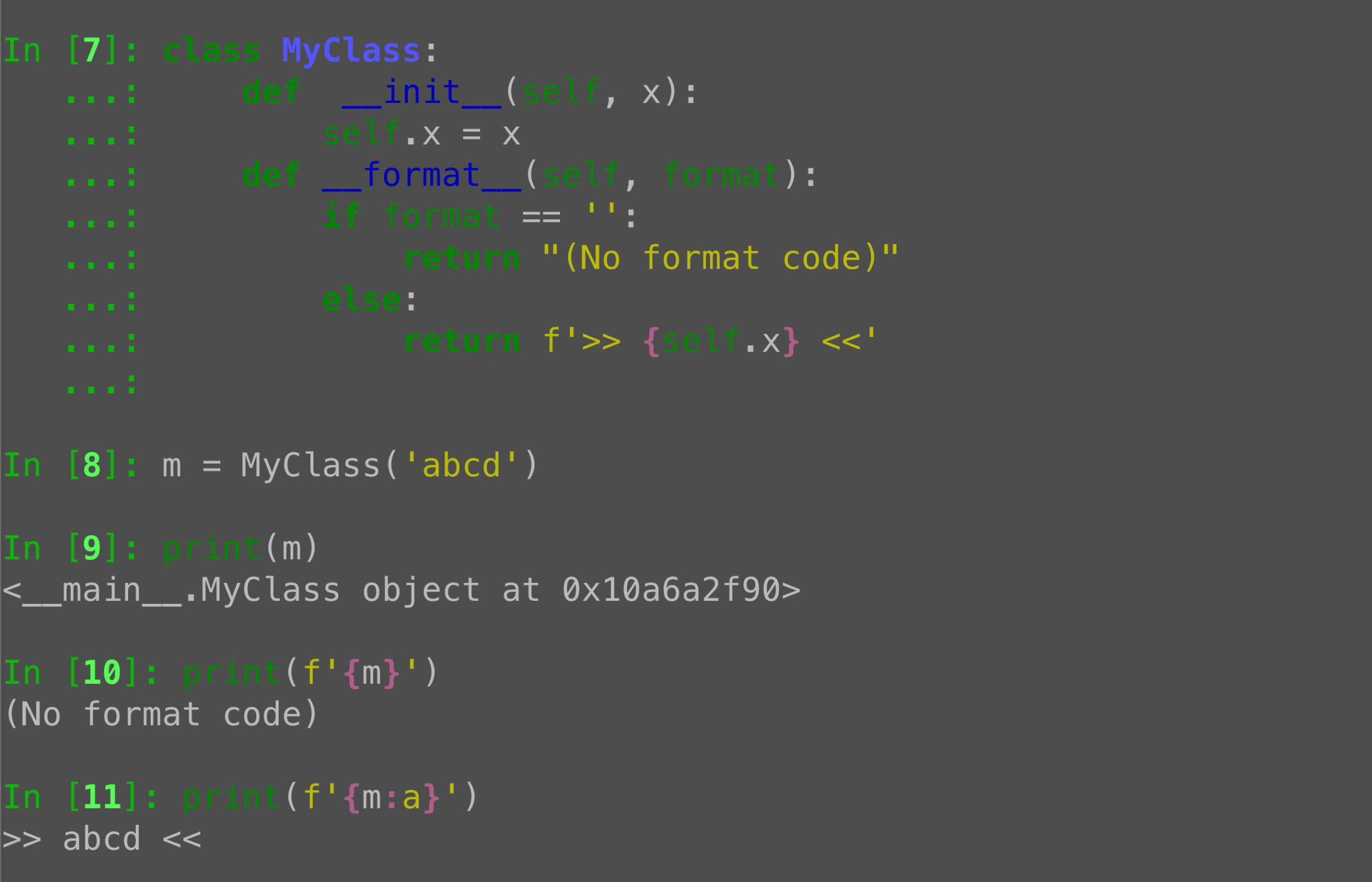 Python __format__: Detecting an empty format code