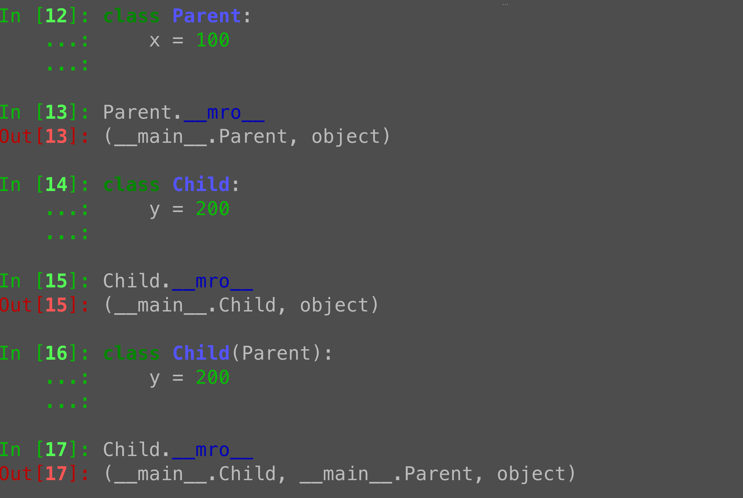 Python method resolution order: Reading a class's __mro__