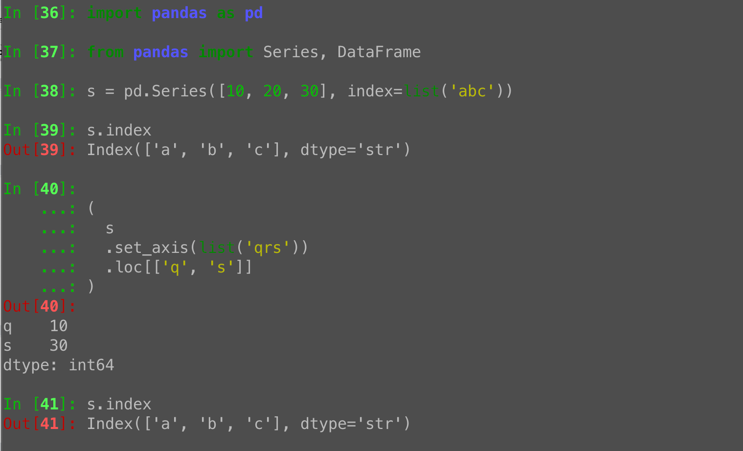 Pandas set_axis: Replacing a Series index without mutating it