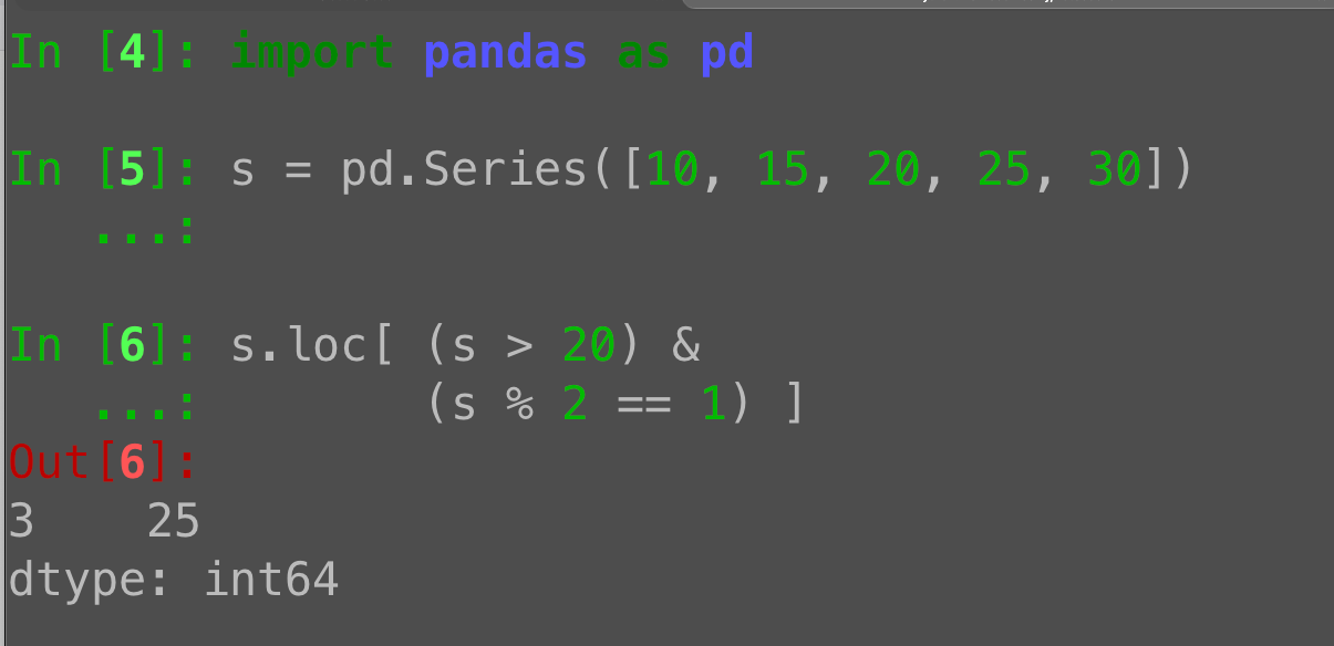 Pandas Series filtering: Split long conditions across lines
