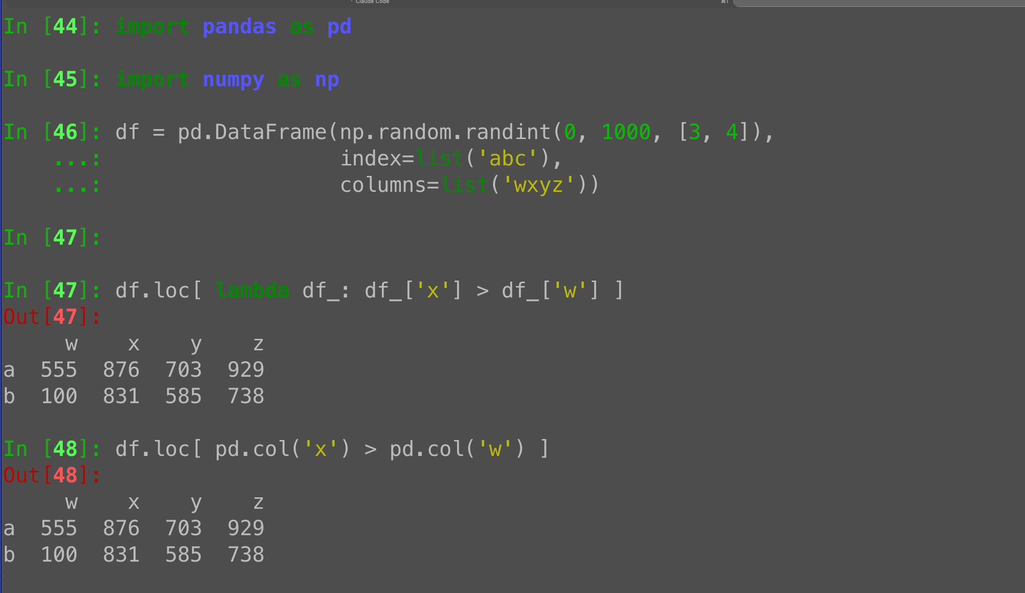 Pandas .loc filtering: Replacing lambda with pd.col