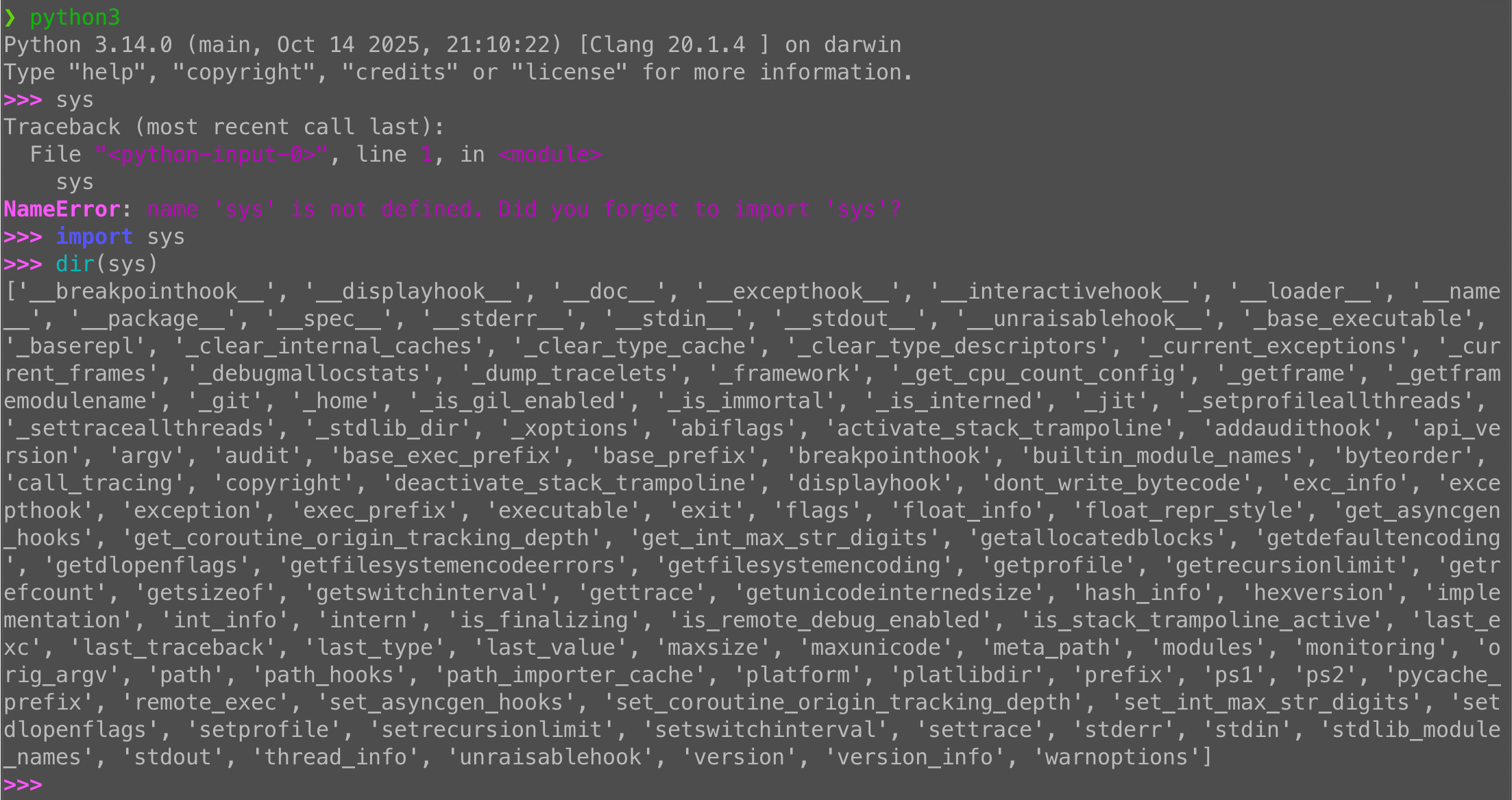 Importing sys in Python: What the import statement really does