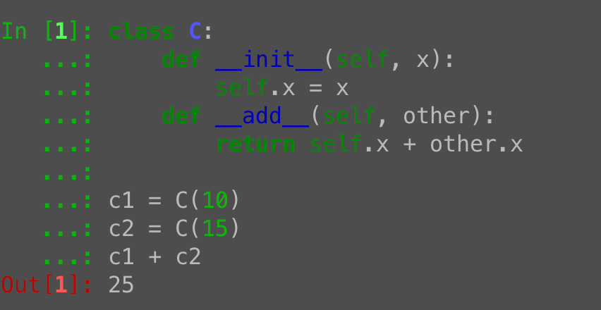 Python operator overloading: Implementing __add__ for +