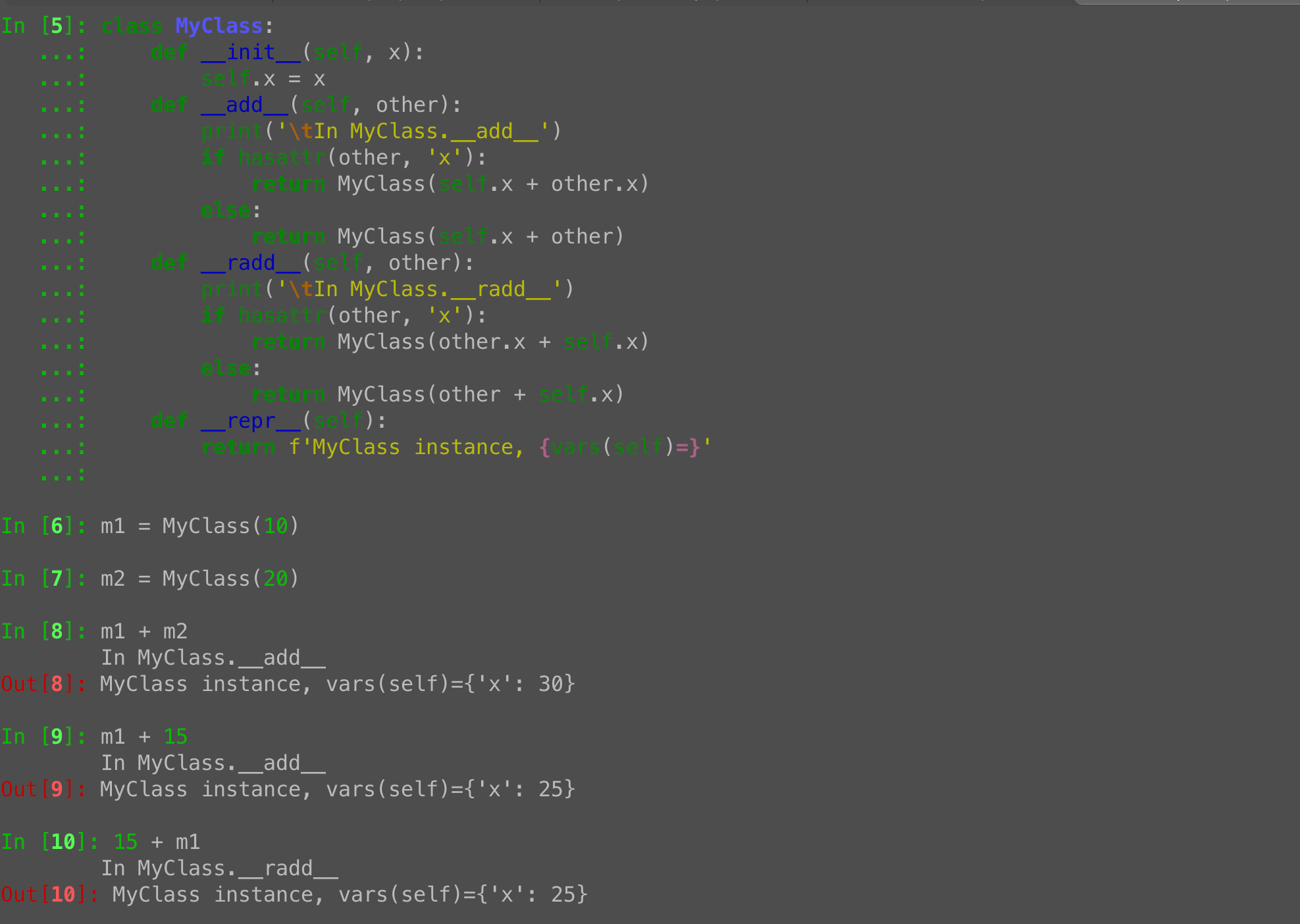 Python's __radd__: How reflected operators handle 5 + x