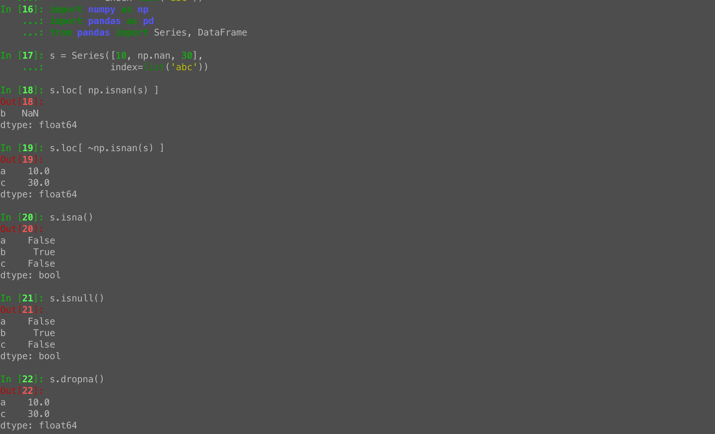 Pandas dropna: The best way to remove NaN values from a series